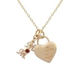 Brass and 18k Yellow Gold Plated Genuine Garnet 
