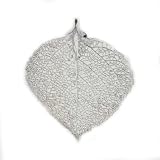 925 Silver Large Aspen Leaf Pendant