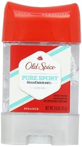 Old Spice High Endurance Clear Gel Pure Sport Scent Men's Anti-Perspirant & Deodorant 3 Oz (Pack of 6)