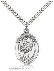 St. Christopher Baseball Large Sterling Silver Medal