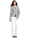Jones New York Women's Petite Pocket Jacket, Jet Black/Jet White, 12 Petite