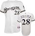 Prince Fielder Majestic Home Authentic Onfield Cool Base Milwaukee Brewers Jersey