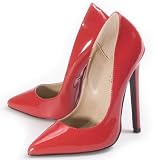 Highest heel Women's HOTTIE 5 1/4 Sexiest Low Cut Pump with Contrasting Soles Two-Tone High Heel