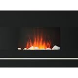 ELECTRIC WALL MOUNT FIREPLACE W/REMOTE 650/1350 WATT--DIGITAL REMOTE CONTROL 100% EFFICIENT
