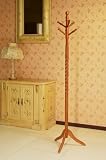 Oak Finish Coat & Hat Rack Wood Wooden Purse Scarf