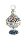 Blue Celtic Perfume Bottle set with Swarovski Crystals Flowered Yellow Pink Gold Amber w/ Funnel Limited Edition Certificate of Authenticity