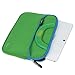 Evecase IRULU WalknBook 3 / Walknbook Hybrid 10.1'' Tablet Neoprene Sleeve Case, Slim Briefcase w/ Handle & Accessory Pocket / Ultra Portable Travel Carrying Case Sleeve Portfolio Pouch Cover - Green