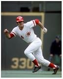 Pete Rose Cincinnati Reds 108 by Unknown. PLAQUE MOUNTED. 7.65 inches width by 9.65 inches height. Highest Quality Art Poster Print