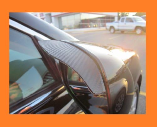 2005-2012 SUBARU FORESTER BLACK CARBON FIBER SIDE MIRROR VISOR RAIN GUARDS 2006 2007 2008 2009 2010 05 06 07 08 09 10 11 12