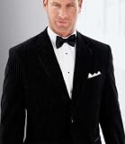 Black Stripe Velvet Dinner Jacket