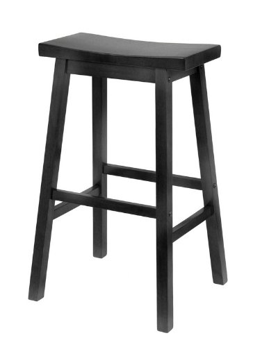 29H Saddle Seat Stool in Black Finish