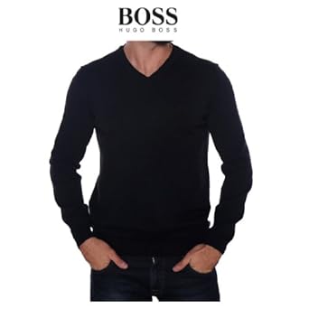 HUGO BOSS PULL NOIR COL V TAILLE M: V&ecirc;tements et