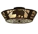 Meyda Tiffany 51328 16 Inch W Blk Bear Flush Mount Cn/sm