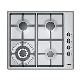 NEFF Series 1 Four-burner gas hob with wok stand (Stainless steel) T21S46N0