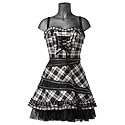 Hell Bunny Kleid LENOIRE DRESS schwarz/weiß