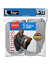 Hanes 185/5 ACTIVE CUSHION CREW W/ RED LOGO - BLACK