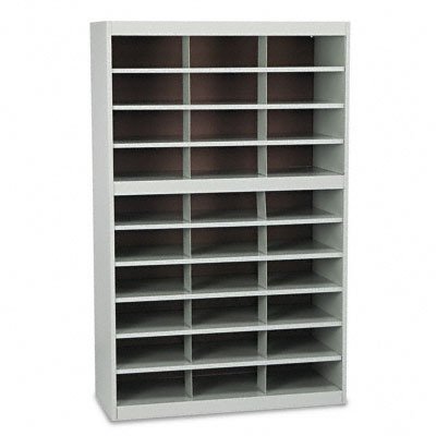 Safco Model E-Z Stor Steel Project Organizer with 30 Compartments Gray