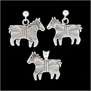 Horse Earring and Pendant Set, #TP224