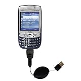 Gomadic for the PalmOne Treo 750 - Retractable USB Cable for the PalmOne Treo 750 with Power Hot Sync and Charge capabilities - Gomadic Brand w/ TipExchange Technology