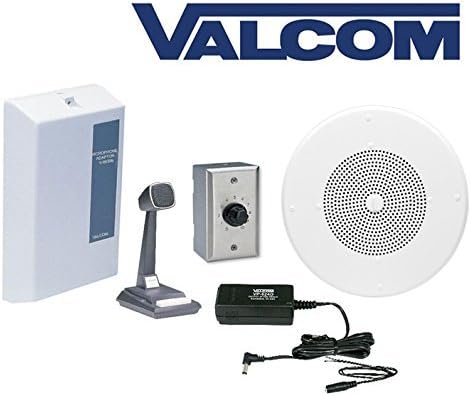 Valcom Overhead Amplified Paging System with 8" Ceiling Speaker