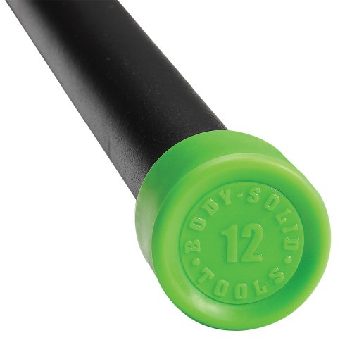 Body Solid Tools BSTFB12 12-Pound Padded Weighted Bar (Green)