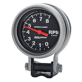 Auto Meter 3708 Sport-Comp 2-5/8" 8000 RPM Mini Competition Tachometer