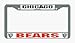 Sporting Goods : Chicago Bears Chrome License Plate Frame - Set of 2