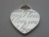 TIFFANY＆Co. ティファニー ノーツハート [I LOVE YOU] ペンダント ［並行輸入品］