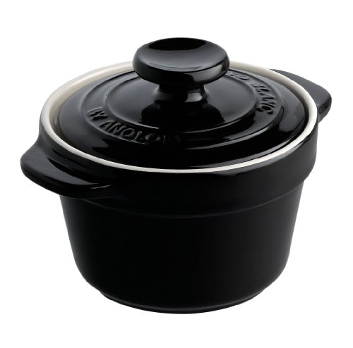 Meyer Group Ltd Raymond Blanc by Anolon Mini-Auflaufform mit Deckel 10&nbsp;cm, Black and Cream