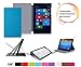 FYY Lenovo Tab S8-50 Case - Ultra Slim Lightweight Premium PU Leather Cover Multi-Angle Stand Case for Lenovo Tab S8-50 Cyan
