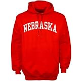 Nebraska Cornhuskers Red Vertical Arch Hoody Sweatshirt