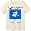 CONNECTICUT - THE CONSTITUTION STATE - FLAG - BigBoyMusic Youth Designs - White T-shirt