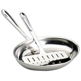 All Clad LTD Fish Skillet with Fish Turner by All-Clad