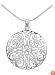 Sterling Silver Filigree Circle Pendant, 18