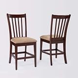 Stonegate Aged Brown Cherry Counter Stool, 24 Seat Height - 2 pcs in 1 carton By Powell
