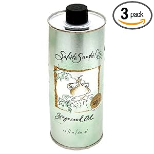 Salutesant Grapeseed Oil, 17-Ounce Can (Pack of 3)