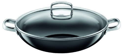 Silit 0082.2603.11 Wok 36 cm Profi mit Glasdeckel 