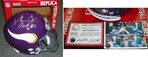 Fran Tarkenton Signed Vikings Rep Helmet w/HOF'86