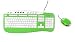 Multi Media Keyboard Mouse Green