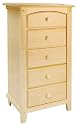 Bassettbaby Mission 5 Drawer Tall Dresser - Natural
