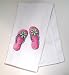 Tropical Beach Pink Flip Flop Cotton Pantry Towel