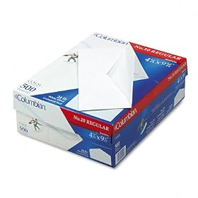 Columbian CO125 Executive Business Envelopes with Gummed Seal - White (Box of 500)