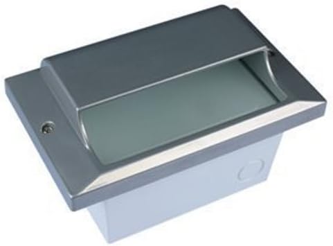 LST-S-WH-AL LED Step Star Scoop Cover 5W 120V 3100K Dimmable Wall or Ceiling Mount Recessed Light, Aluminum Finish with Frosted Lens by National Specialty Lighting