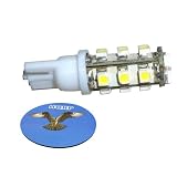 HQRP T10 W5W 168 194 912 921 2825 Tower Type 15 LEDs SMD 3528 Wedge Base LED Bulb Cool White 6000K 10-16V DC 1.3W 105 Lumen fits license plate / car interior / dashboard light for cars, vans, motorcycles plus HQRP Coaster