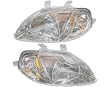 PAIR HEADLIGHT HEAD LIGHT LAMP 99-00 HONDA CIVIC