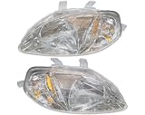 NEW PAIR HEADLIGHT HEAD LIGHT LAMP 99-00 HONDA CIVIC