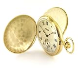 BERNEX SWISS MADE GOLD PLATED MECHANICAL DOUBLE HUNTER POCKET WATCH BN22108