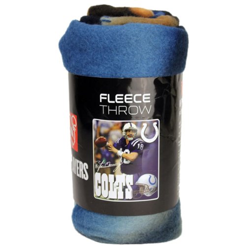 Peyton Manning Indianapolis Colts fleece blanket throw