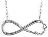 One Direction Silver Infinite Directioner Pendant with an 18 Inch Link Necklace