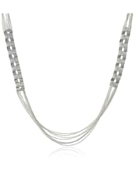 Multi-Chain and Box Link Shiny Necklace, 34"